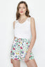 Multi Floral Belted Pull On Short - Select Fashion