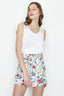 Multi Floral Belted Pull On Short - Select Fashion