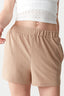 Sand Textured Pull On Shorts - Select Fashion