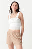 Sand Textured Pull On Shorts - Select Fashion
