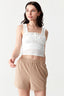 Sand Textured Pull On Shorts - Select Fashion