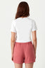 Rose Pink Paperbag Crepe Belted Shorts - Select Fashion