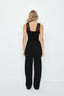 Black Straight Leg Pull On Trouser - Select Fashion