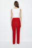 Red Belted Crepe Tailored Trouser - Select Fashion