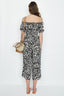 Multi Animal Bardot Shirred Jumpsuit - Select Fashion