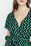 Multi Abstract Wrap Belted Playsuit - Select Fashion