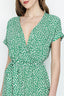 Green Ditsy Wrap Belted Jumpsuit - Select Fashion