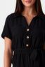 Black Utility Linen Look Playsuit - Select Fashion