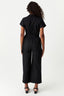 Black Linen Utility Belted Jumpsuit - Select Fashion