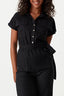 Black Linen Utility Belted Jumpsuit - Select Fashion