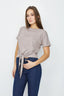 Pebble Tie Front Oversized Tee - Select Fashion