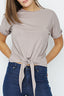 Pebble Tie Front Oversized Tee - Select Fashion