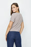 Pebble Tie Front Oversized Tee - Select Fashion