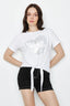 Optic White Milan Amore Tie Front Tee - Select Fashion