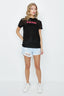 Black Athleisure Airtex Tee - Select Fashion