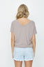 Pebble V Neck Low Back Tee - Select Fashion
