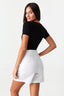 Black Raglan Cut Out Rib Bodysuit - Select Fashion
