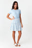 Blue Raglan Cut Out Rib Bodysuit - Select Fashion