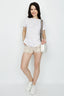 Optic White Burnout Back Detail Tee - Select Fashion