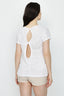 Optic White Burnout Back Detail Tee - Select Fashion