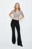 Pebble Square Neck Detail Crop Top - Select Fashion