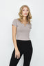 Pebble Square Neck Detail Crop Top - Select Fashion
