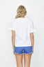Optic White Paris Embroidered Frill Tee - Select Fashion