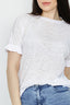 Optic White Burnout Frill Sleeve Tee - Select Fashion