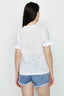 Optic White Burnout Frill Sleeve Tee - Select Fashion