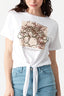 Optic White Graphic Floral Foil Tee - Select Fashion