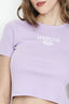 Lilac Kensington Rib Crop Fitted Tee - Select Fashion