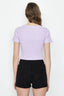 Lilac Kensington Rib Crop Fitted Tee - Select Fashion