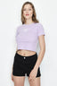 Lilac Kensington Rib Crop Fitted Tee - Select Fashion