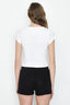 Optic White Dobby Mesh Insert Top - Select Fashion