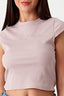 Cloudy Grey LA Embroidery Crop Top - Select Fashion