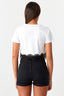 Optic White Lace Hem Printed Top - Select Fashion