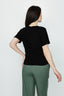 Black Hot Fix Zebra Heart Tie Front Tee - Select Fashion