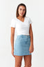 Optic White Criss Cross Lace Crop Tee - Select Fashion