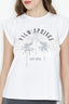 Optic White Cross Over Sleeve Tee - Select Fashion