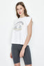 Optic White Cross Over Sleeve Tee - Select Fashion