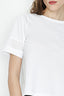 Optic White Airtex Trim Tee - Select Fashion