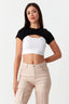 Mono 2 In 1 Crop Top - Select Fashion