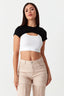 Mono 2 In 1 Crop Top - Select Fashion