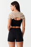 Neutral 2 In 1 Crop Top - Select Fashion