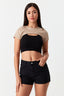 Neutral 2 In 1 Crop Top - Select Fashion