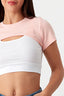 Pink 2 In 1 Crop Top - Select Fashion