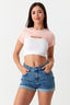 Pink 2 In 1 Crop Top - Select Fashion