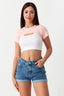 Pink 2 In 1 Crop Top - Select Fashion
