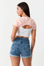 Pink 2 In 1 Crop Top - Select Fashion