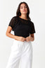 Black Airtex 2In1 Top - Select Fashion